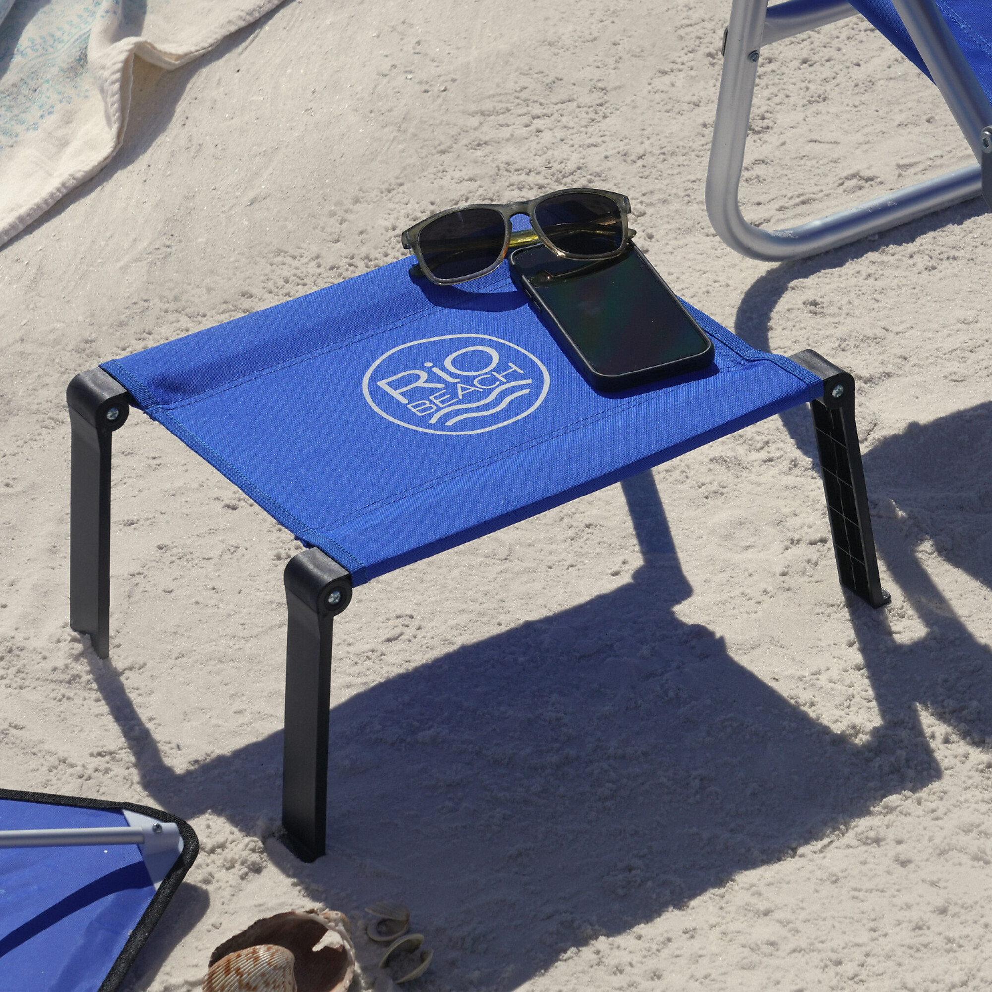 Rio Brands Rio Beach Ultra Compact Fabric Folding Table — Lightweight, Portable, Model# BFTM01-46-1